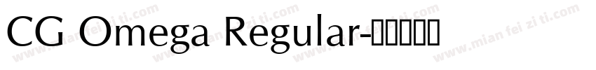 CG Omega Regular字体转换
